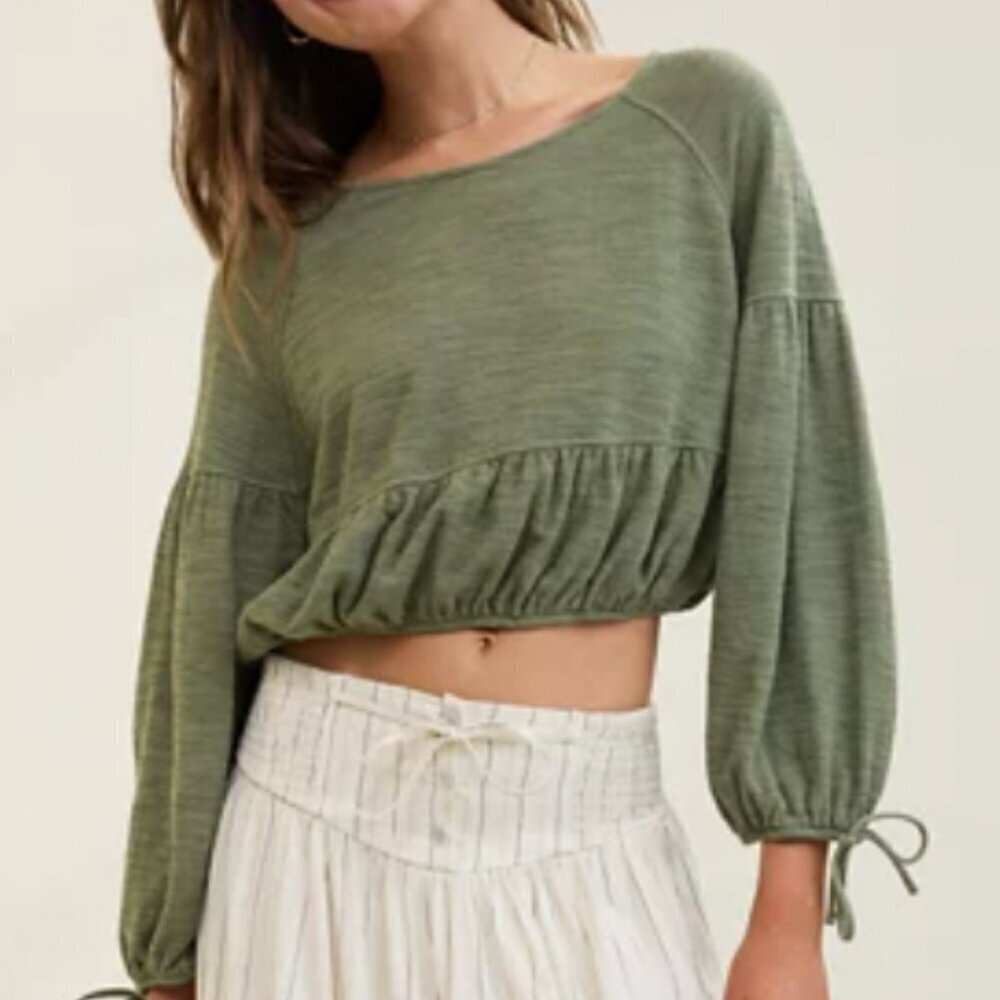 Aerie Endless Summer Cropped Long Sleeve